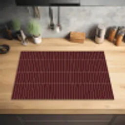 Lijnen - Patroon - Bordeaux Inductie beschermer vinyl 3mm klein 276 -sfeer5
