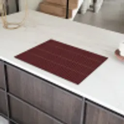 Lijnen - Patroon - Bordeaux Inductie beschermer vinyl 3mm klein 276 -sfeer8