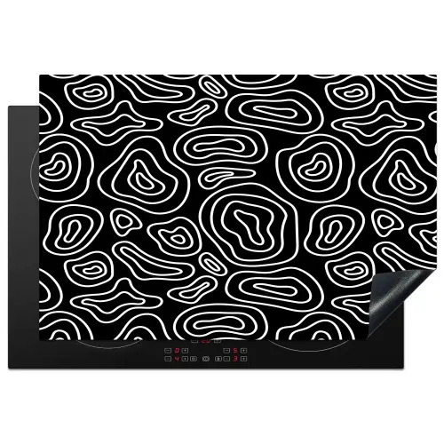Lijnen - Patronen - Vloeiend - Bogen Inductie beschermer vinyl 3mm klein 276 -3d