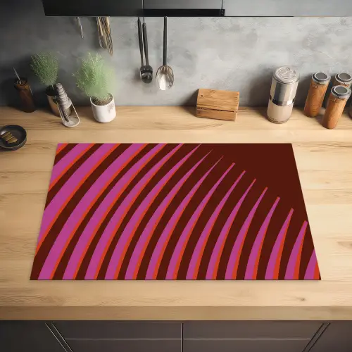 Lijnen - Rood - Beweging Inductie beschermer vinyl 3mm klein -sfeer5