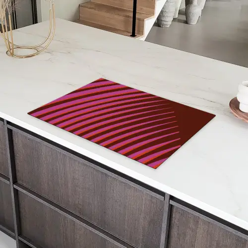 Lijnen - Rood - Beweging Inductie beschermer vinyl 3mm klein -sfeer8
