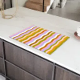 lijnen - Golven - Pastelkleuren - Patroon Inductie beschermer vinyl 3mm klein -sfeer8