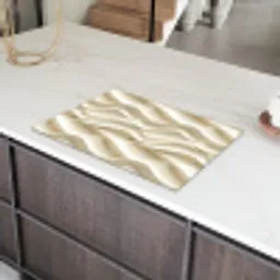 Lijnen - Golvend - Crème Inductie beschermer vinyl 3mm klein 276 -sfeer8