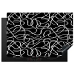 Lijnen - Kronkelend - Vloeiend Inductie beschermer vinyl 3mm klein 276 -3d