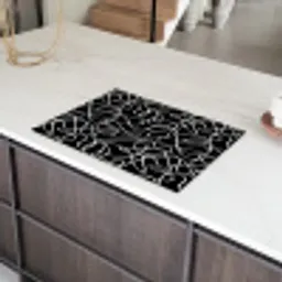Lijnen - Kronkelend - Vloeiend Inductie beschermer vinyl 3mm klein 276 -sfeer8