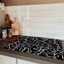 Lijnen - Kronkelend - Vloeiend Inductie beschermer vinyl 3mm klein 276 -sfeer3