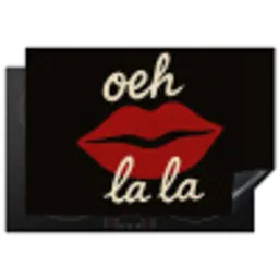 Lip - Rood - Quote Inductie beschermer vinyl 3mm klein -3d