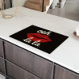 Lip - Rood - Quote Inductie beschermer vinyl 3mm klein -sfeer8