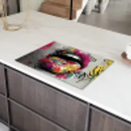 Lippen - Graffiti - Expressief Inductie beschermer vinyl 3mm klein -sfeer8
