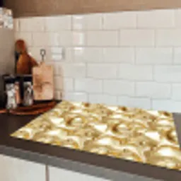 Vloeibaar - Druppels - Goud Inductie beschermer vinyl 3mm klein 276 -sfeer3