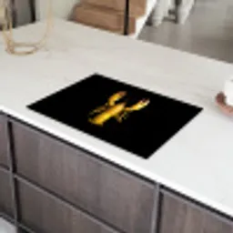 Kreeft - Geel - Stippen - Effen Inductie beschermer vinyl 3mm klein -sfeer8