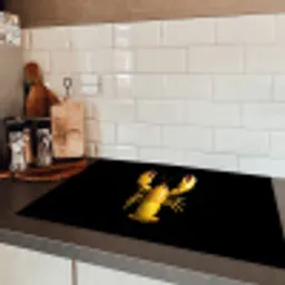 Kreeft - Geel - Stippen - Effen Inductie beschermer vinyl 3mm klein -sfeer3