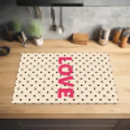 Love - Stippen - Roze Inductie beschermer vinyl 3mm klein -sfeer5