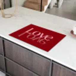 Love - Spiegeling - Rood Inductie beschermer vinyl 3mm klein -sfeer8