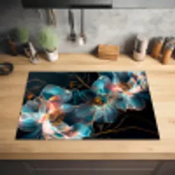 Lichtgevende Flora in de Nacht Inductie beschermer vinyl 3mm klein -sfeer5