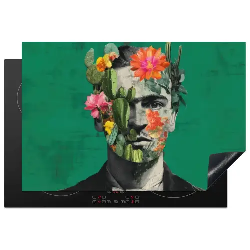 Man - Planten - Groen Inductie beschermer vinyl 3mm klein -3d