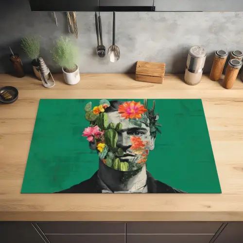Man - Planten - Groen Inductie beschermer vinyl 3mm klein -sfeer5