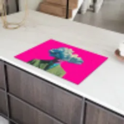 Man - Pak - Wolk - Roze Inductie beschermer vinyl 3mm klein -sfeer8
