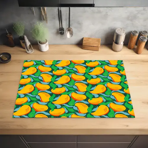 Mango - Golvende - Bladeren Inductie beschermer vinyl 3mm klein 276 -sfeer5