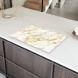 Marmer - Goud - Structuur Inductie beschermer vinyl 3mm klein 276 -sfeer8