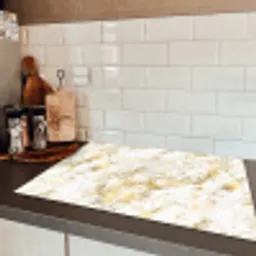 Marmer - Goud - Structuur Inductie beschermer vinyl 3mm klein 276 -sfeer3