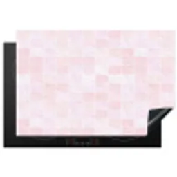 Marmer - Patroon - Mozaïek - Roze Inductie beschermer vinyl 3mm klein 276 -3d
