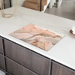 Marmer - Roze - Rosé Inductie beschermer vinyl 3mm klein -sfeer8