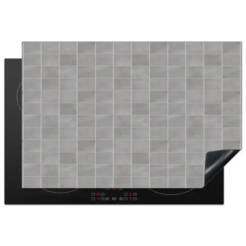 Mat - Wand - Tegels - Grijs Inductie beschermer vinyl 3mm klein 276 -3d