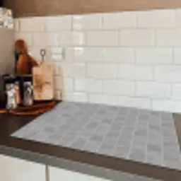 Mat - Wand - Tegels - Grijs Inductie beschermer vinyl 3mm klein 276 -sfeer3