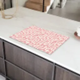 Doolhofpatroon - Roze - Wit - Abstract Inductie beschermer vinyl 3mm klein 276 -sfeer8