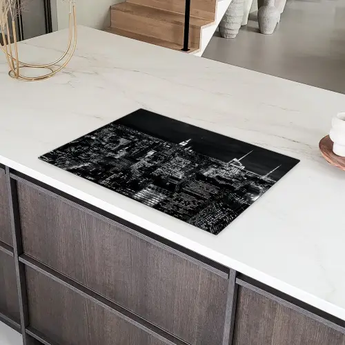 Metropool bij Nacht Inductie beschermer vinyl 3mm klein -sfeer8
