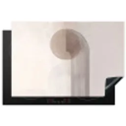 Minimalistisch - Cirkel - Lichtgrijs Inductie beschermer vinyl 3mm klein -3d