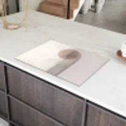 Minimalistisch - Cirkel - Lichtgrijs Inductie beschermer vinyl 3mm klein -sfeer8