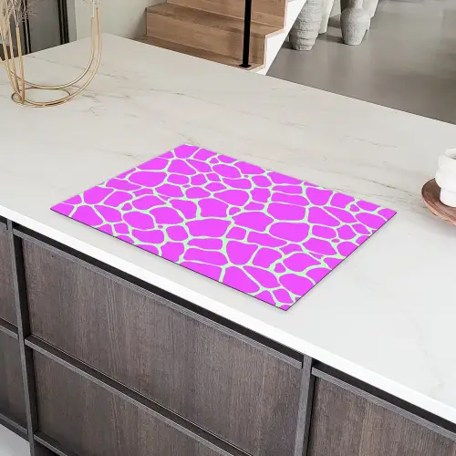 Mintgroen - Roze - Vlekken - Patroon Inductie beschermer vinyl 3mm klein 276 -sfeer8