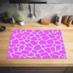 Mintgroen - Roze - Vlekken - Patroon Inductie beschermer vinyl 3mm klein 276 -sfeer5