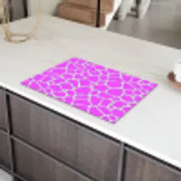 Mintgroen - Roze - Vlekken - Patroon Inductie beschermer vinyl 3mm klein 276 -sfeer8
