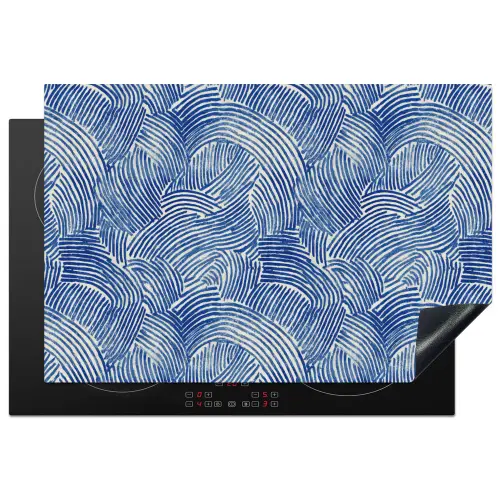 Modern - Abstract - Blauw Inductie beschermer vinyl 3mm klein 276 -3d