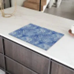 Modern - Abstract - Blauw Inductie beschermer vinyl 3mm klein 276 -sfeer8