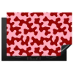 Modern - Abstract - Rood Inductie beschermer vinyl 3mm klein 276 -3d