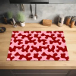 Modern - Abstract - Rood Inductie beschermer vinyl 3mm klein 276 -sfeer5