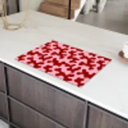Modern - Abstract - Rood Inductie beschermer vinyl 3mm klein 276 -sfeer8