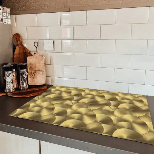 Modern - Cirkel - Goud Inductie beschermer vinyl 3mm klein 276 -sfeer3