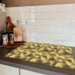 Modern - Cirkel - Goud Inductie beschermer vinyl 3mm klein 276 -sfeer3