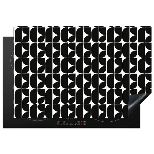 Modern - Geometrisch - Zwart Inductie beschermer vinyl 3mm klein 276 -3d