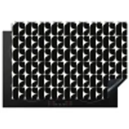 Modern - Geometrisch - Zwart Inductie beschermer vinyl 3mm klein 276 -3d