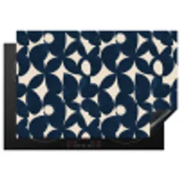 Modern - Geometrisch - Blauw Inductie beschermer vinyl 3mm klein 276 -3d