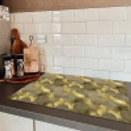 Modern - Geometrisch - Goud Inductie beschermer vinyl 3mm klein 276 -sfeer3
