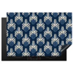 Modern - Patroon - Blauw Inductie beschermer vinyl 3mm klein 276 -3d