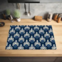 Modern - Patroon - Blauw Inductie beschermer vinyl 3mm klein 276 -sfeer5