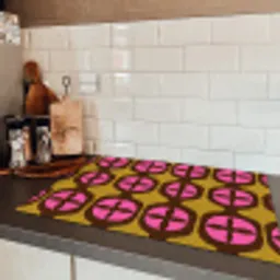 Modern - Patroon - Roze Inductie beschermer vinyl 3mm klein 276 -sfeer3